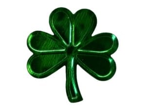 30pc 3cm Metallic Green Shamrock