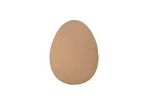 5pcs 60mm Wood Eggs shape 3mm thick