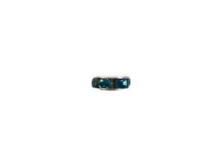 100pc 6mm Blue Silver Plated Iron Rhinestone Spacer Beads Grade B