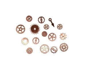 30pc Rose Gold Steampunk Cogs & Gears 8-15mm