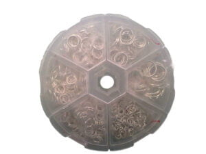 970pc Silver Mixed Open Split Jump Rings 970pc Silver Mixed Open Split Jump Rings