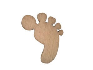 50pc Baby feet Wood Cutout 20mm
