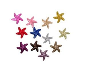 50pc Mixed Color Startfish .75in Resin Pieces
