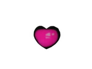 50pc Black and Pink Hearts Clay Beads Shapes Polymer