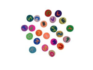 50pc Assorted Letters Clay Beads Shapes Polymer