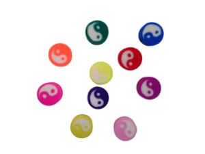 50pc Yin Yangs Clay Beads Shapes Polymer