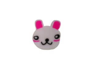 50pc Bunnies Clay Beads Shapes Polymer