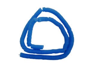 320pc Blue Neon 6mm Polymer Clay Beads Flat