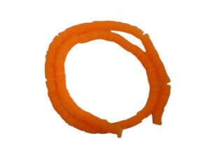 320pc Orange Neon 6mm Polymer Clay Beads Flat
