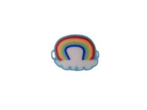 50pc Rainbows Clay Beads 10mm Shapes Polymer