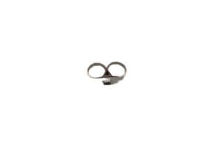 200pc Silver Iron Earring Back 6mm Push Backs