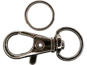 25pc Metal Lobster Claw 3cm with 1cm Key Rings 50 total pc