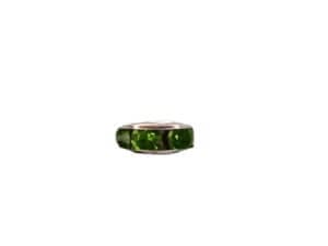 800pc 8mm Green Silver Plated Iron Rhinestone Spacer Beads Grade B