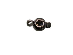 10pc Black Round Magnetic Clasps 6mm