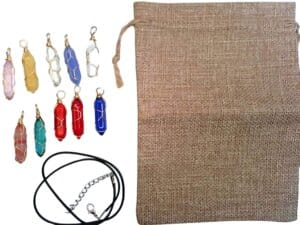 20pc Hexagon Crystal Pendant Necklace Kit 35mm 20pc Hexagon Crystal Pendant Necklace Kit 35mm