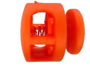10pc Orange 2-hole Cord Lock 16mm hole 6x4mm