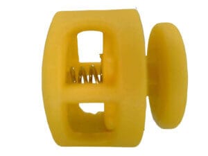10pc Yellow 2-hole Cord Lock 16mm hole 6x4mm