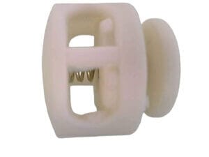 10pc White 2-hole Cord Lock 16mm hole 6x4mm