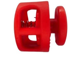 10pc Red 2-hole Cord Lock 16mm hole 6x4mm