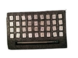 36pc 6mm Metal Capital Alphabet Stamping set Leathercraft