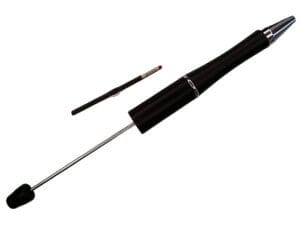 10pc Black Beadable Pens 14cm