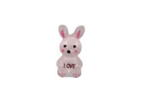 30pc 1cm Rabbit with Love Resin Pieces