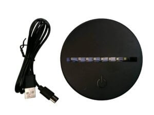 Black - LED RGB Acrylic Cutout Stand USB
