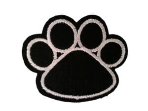 10pc Black Paw Print Iron on Embroidered Patch