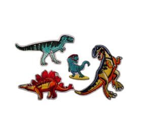 4pc Dinosaur Iron on Embroidered Patch