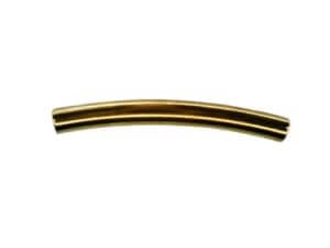 10pc 25mm Gold Colored Tube Spacer Bead