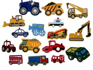 16pc Assorted Trucks Iron on Embroidered Patches