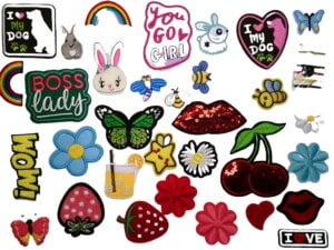 60pc Random Assorted Iron on Embroidered Patches
