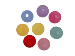 500pc 6mm Mixed Color Frosted Glass Beads