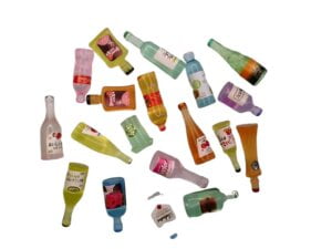 20pc 1.25in Assprted Style Mini Drink Bottles