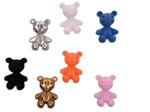 50pc .5in Mixed Color Resin Bears