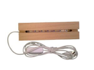Wood LED Display Stand 45x150mm with 5x120mm slot
