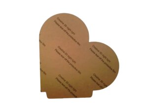 Sideways Heart Acrylic Blank For Stand 14x15cm