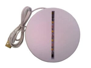 White - LED Warm White Acrylic Cutout Stand USB