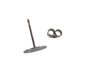 50 pairs 8mm Stainless Steel Earring Studs with Back