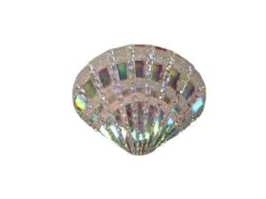 20pc 20mm White Iridescent Resin Shells