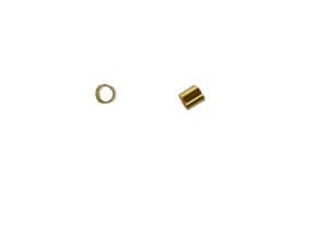 300pc 2mm Gold Tube Beads