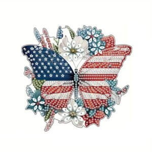 9in Patriotic Butterfly Diamond Painting Ornament 9in Patriotic Butterfly Diamond Painting Ornament