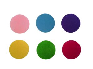 Felt round 40mm assorted 4g