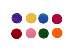 Felt round 18mm assorted 2g