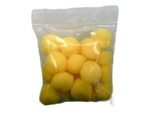 1" Yellow Pom Pom 20 pack