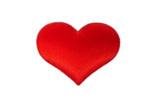 20pc Red Small 1.5x2cm Heart padded