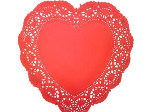 8pc Red Heart Doilies 10"