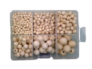 1000pc Mixed Size Wood Beads 6mm-20mm 1000pc Mixed Size Wood Beads 6mm-20mm