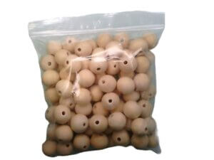 100pc 20mm Natural Wood Beads 100pc 20mm Natural Wood Beads