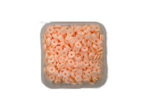 500pc Peach 6mm Polymer Clay Beads Flat
